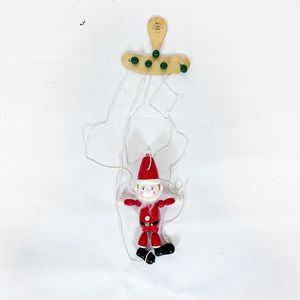 Vintage Midwest Imports Wooden Marionette Santa Claus